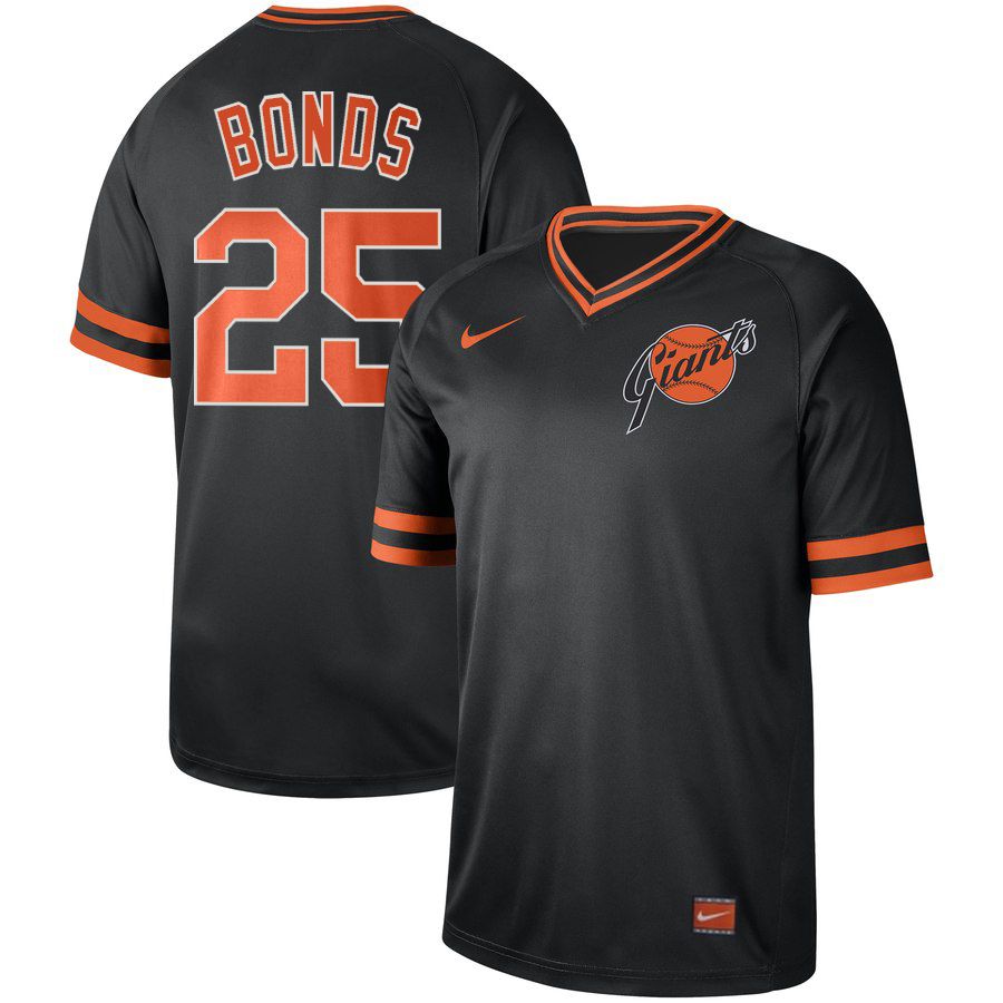 2019 Men MLB San Francisco Giants #25 Bonds black Nike Cooperstown Collection Jerseys